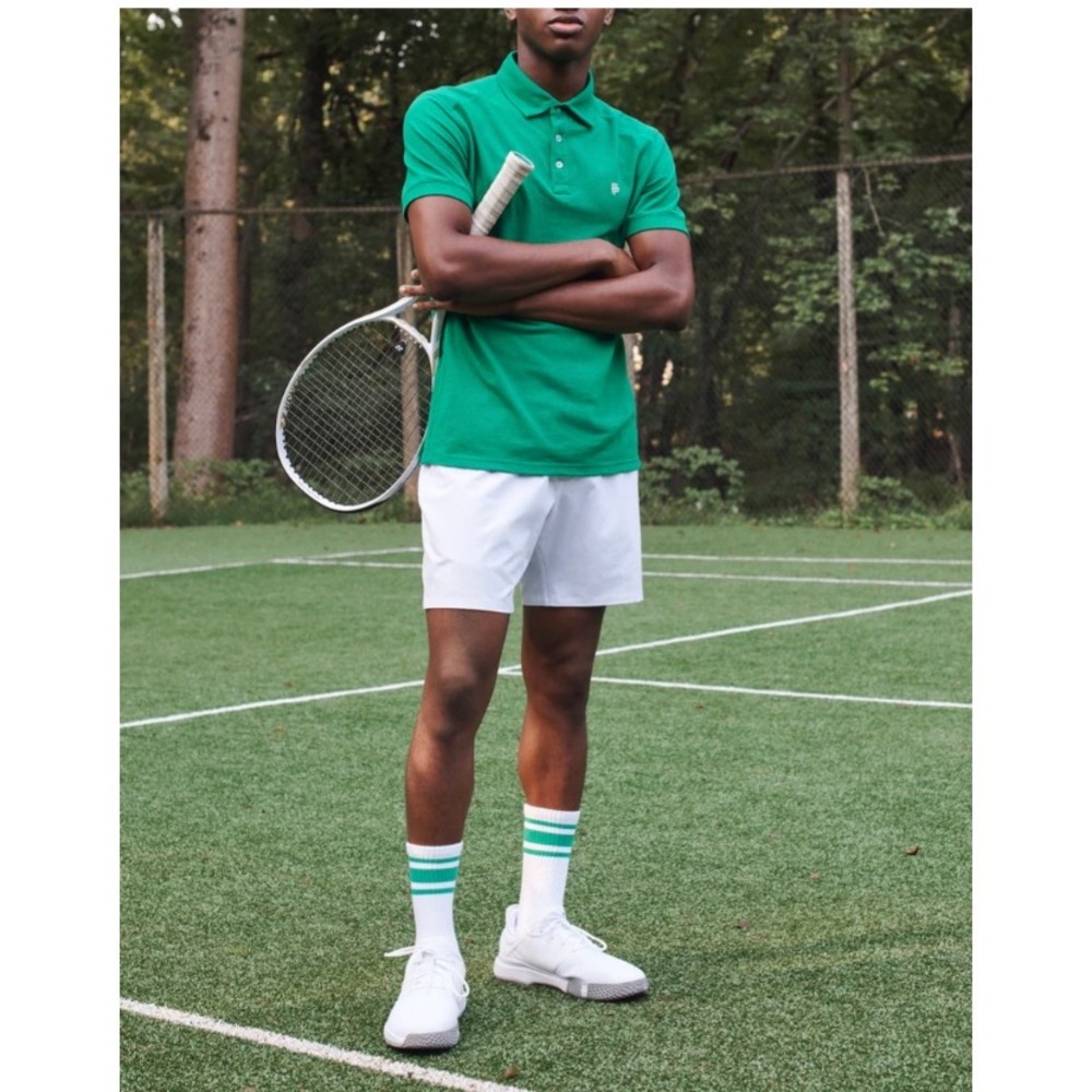 NEW Flint Park Mens Tennis Shorts White Size Large Unlined Pockets Gym Running